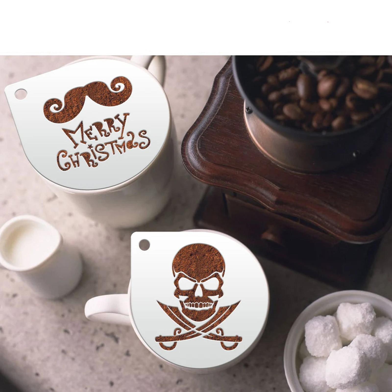 Набор трафаретов для декора му – обзор и цена Coffee Stencil Art