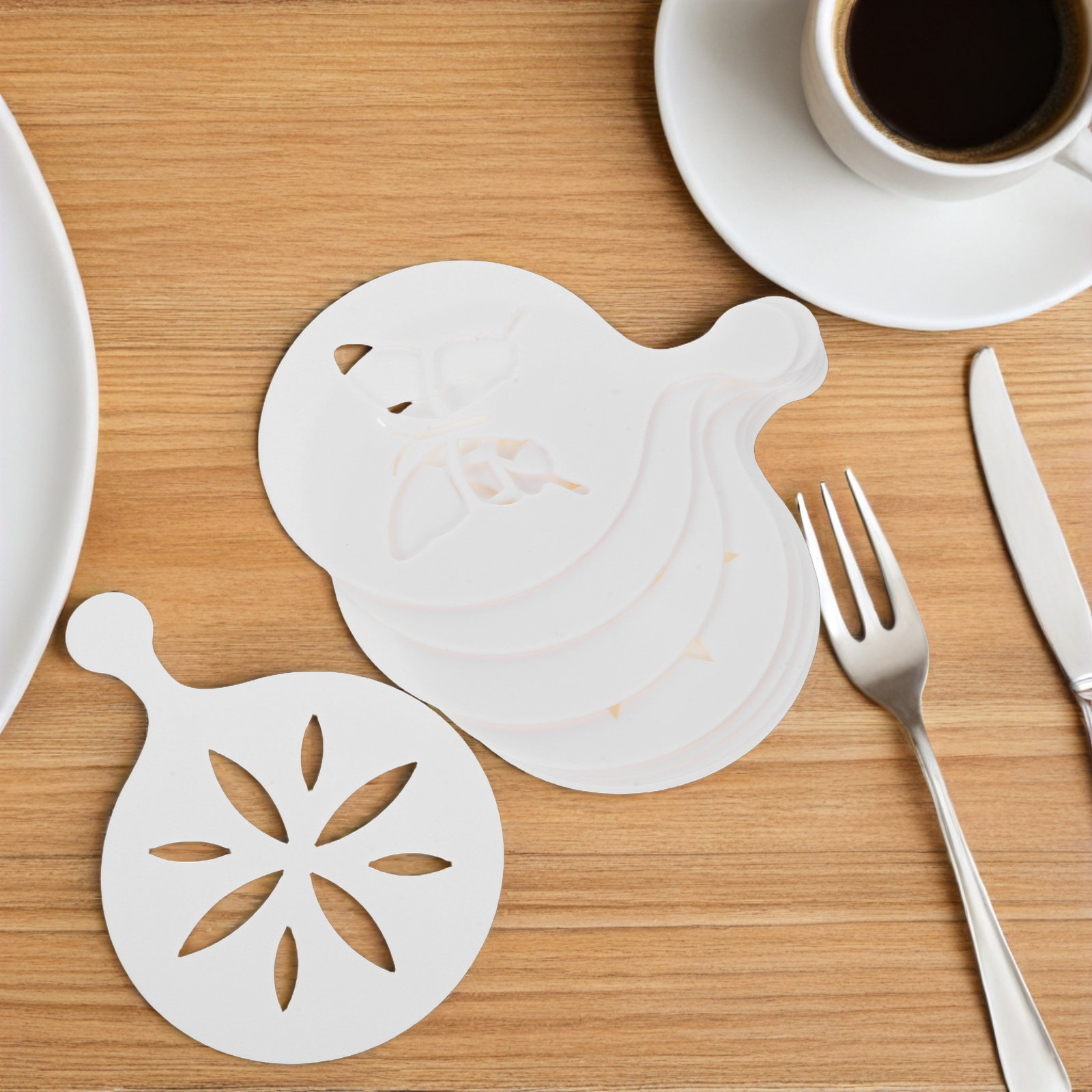 Набор из 8 трафаретов для кофе – обзор и цена Coffee Stencil Art