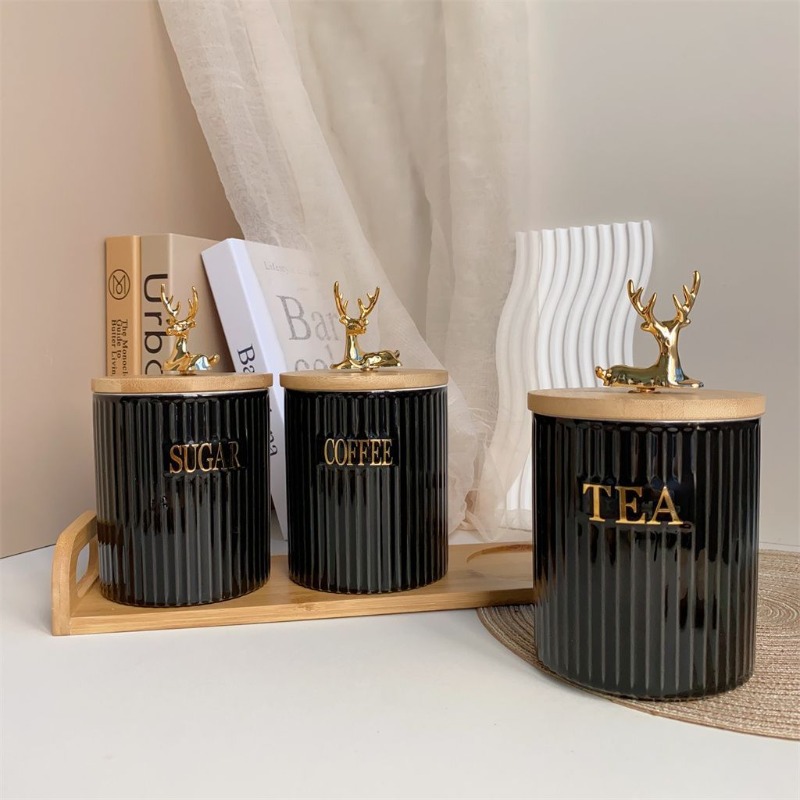 Набор из 3-х предметов, европе – обзор и цена Coffee Tea And Sugar Canister Set