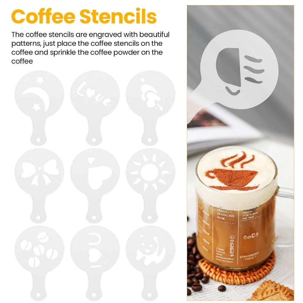 Многоразовый портативный шабло – обзор и цена Coffee Stencil Art