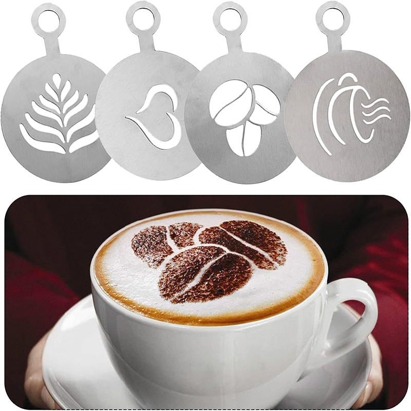 Набор из 4 шт. трафаретов для  – обзор и цена Coffee Stencil Art