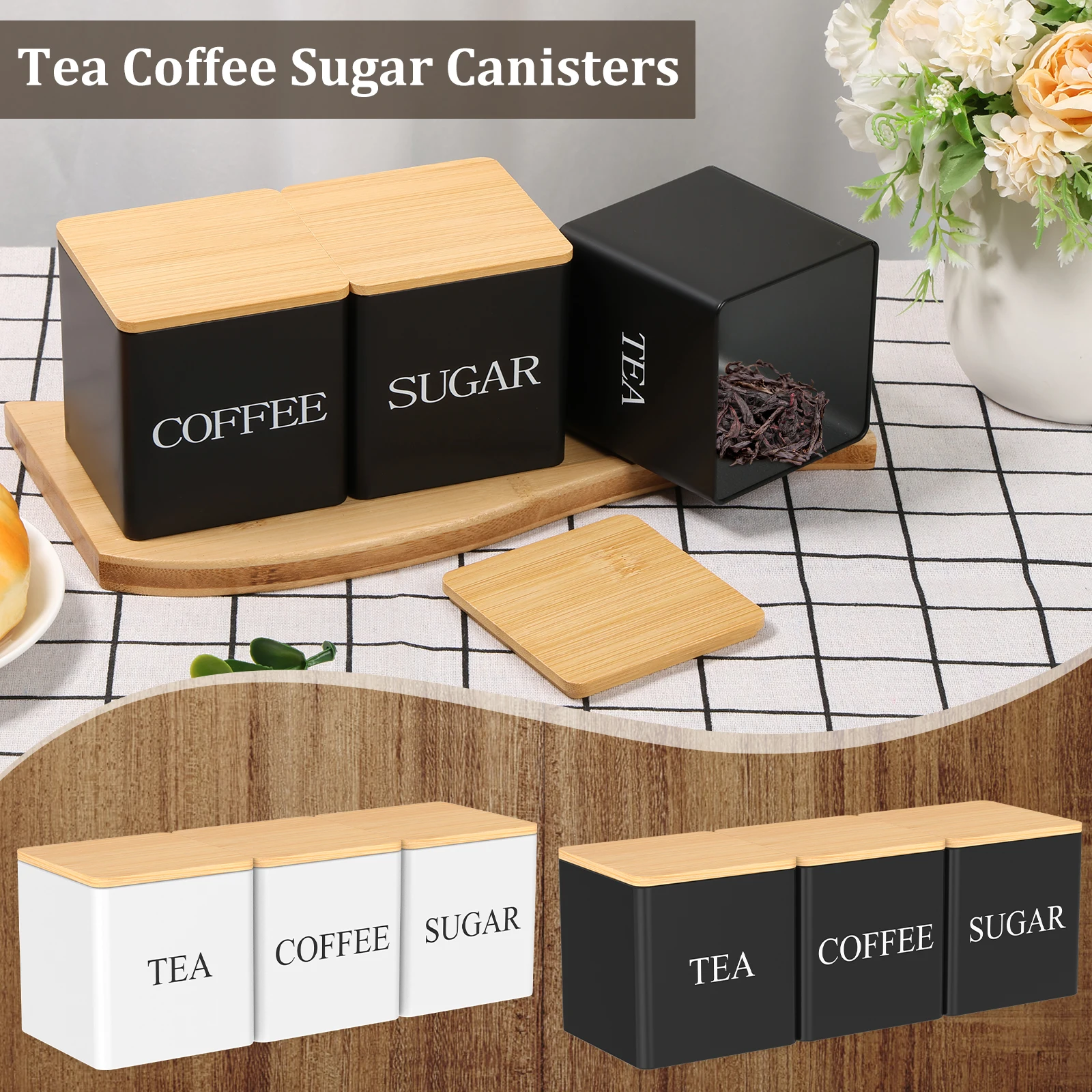 Набор из 3-х герметичных банок – обзор и цена Coffee Tea And Sugar Canister Set