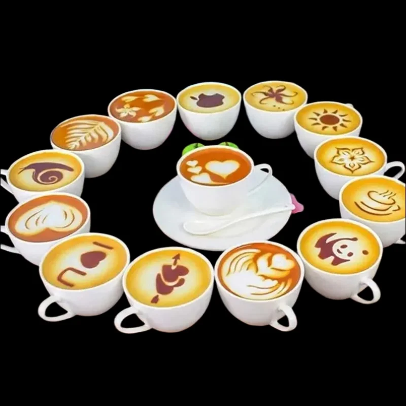 16 шт./компл. форма для кофе л – обзор и цена Coffee Stencil Art