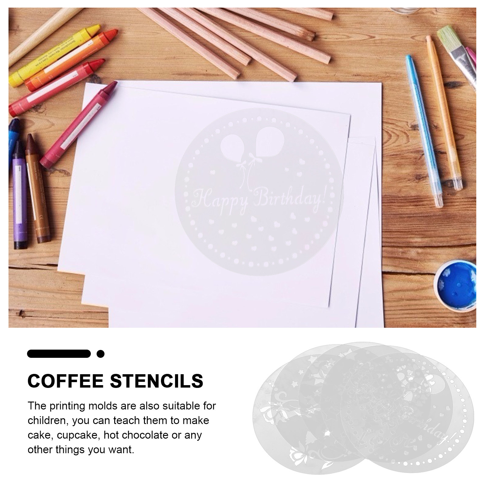1 набор трафаретов для кофе, п – обзор и цена Coffee Stencil Art