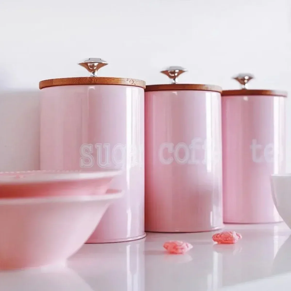 3 шт./компл., банка для хранен – обзор и цена Coffee Tea And Sugar Canister Set